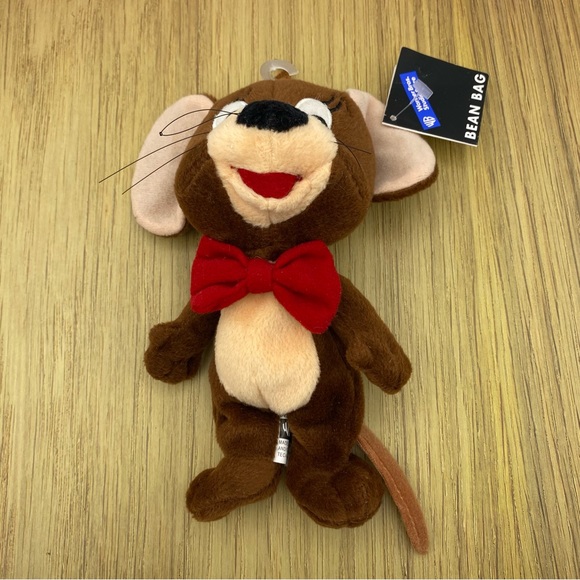 Warner Bros Jerry Mouse Bean Bag Plush Toy Vintage 1998 Tom And Jerry Gifts Tags - Picture 2 of 7